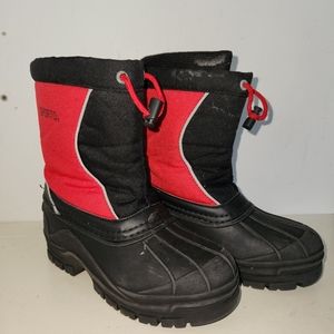 Red and Black Boys Snow Boots